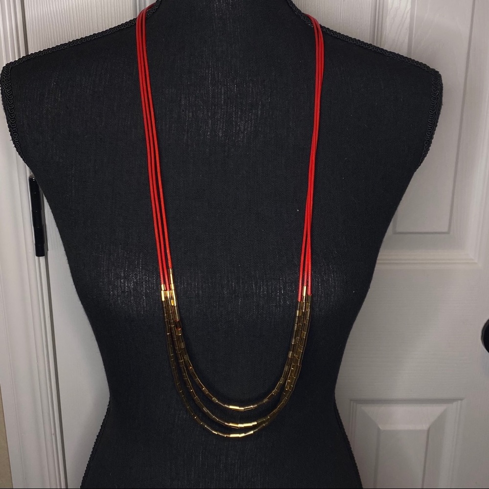 A New Day bead multilayered cord necklac - Picture 2 of 4